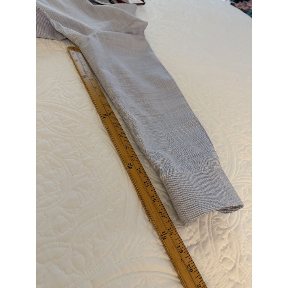 Saks, Fifth Avenue Men's Slim Fit Dress Shirt 100% Cotton Blue And White Pattern - Picture 8 of 9